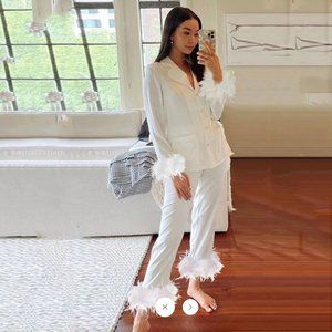 NEW & NEVER WORN: COLETTE FEATHER PAJAMA SET